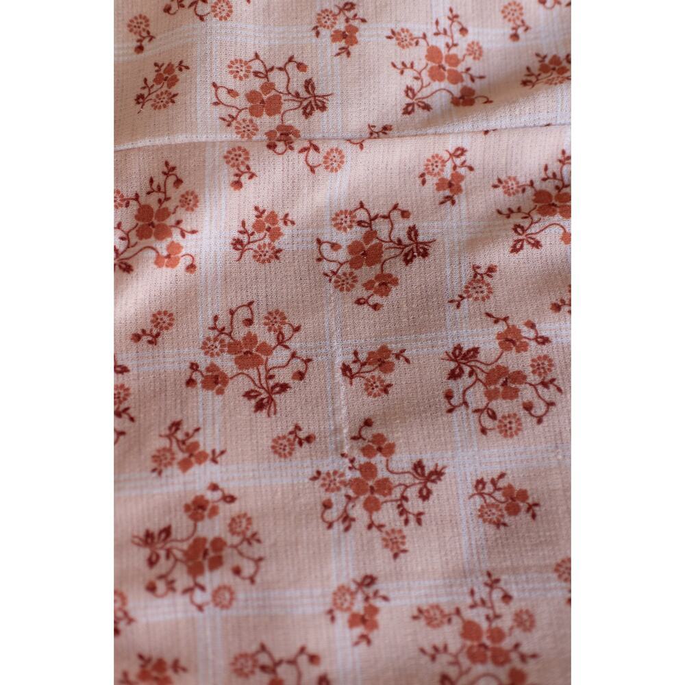 Vintage 70s Maxi Barkcloth Dress Handmade Retro Mod SMALL FLAW - Picture 8 of 10